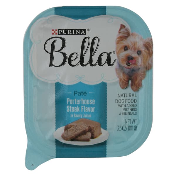 Bella Paté Wet Small Dog Food Porterhouse Steak Flavor in Savory Juices