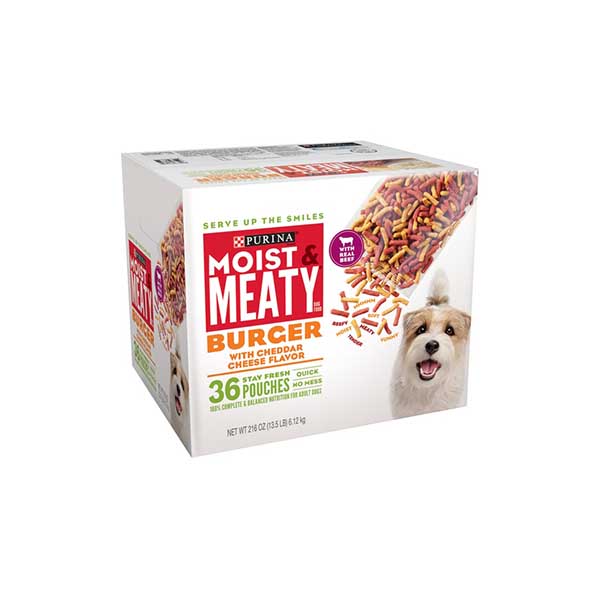 Purina Moist & Meaty Burger With Cheddar Cheese Soft Dog Food